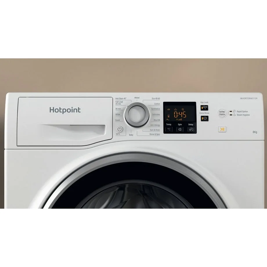 HOTPOINT NSWE846WSUK 8KG 1400 Spin washing machine - Image 3