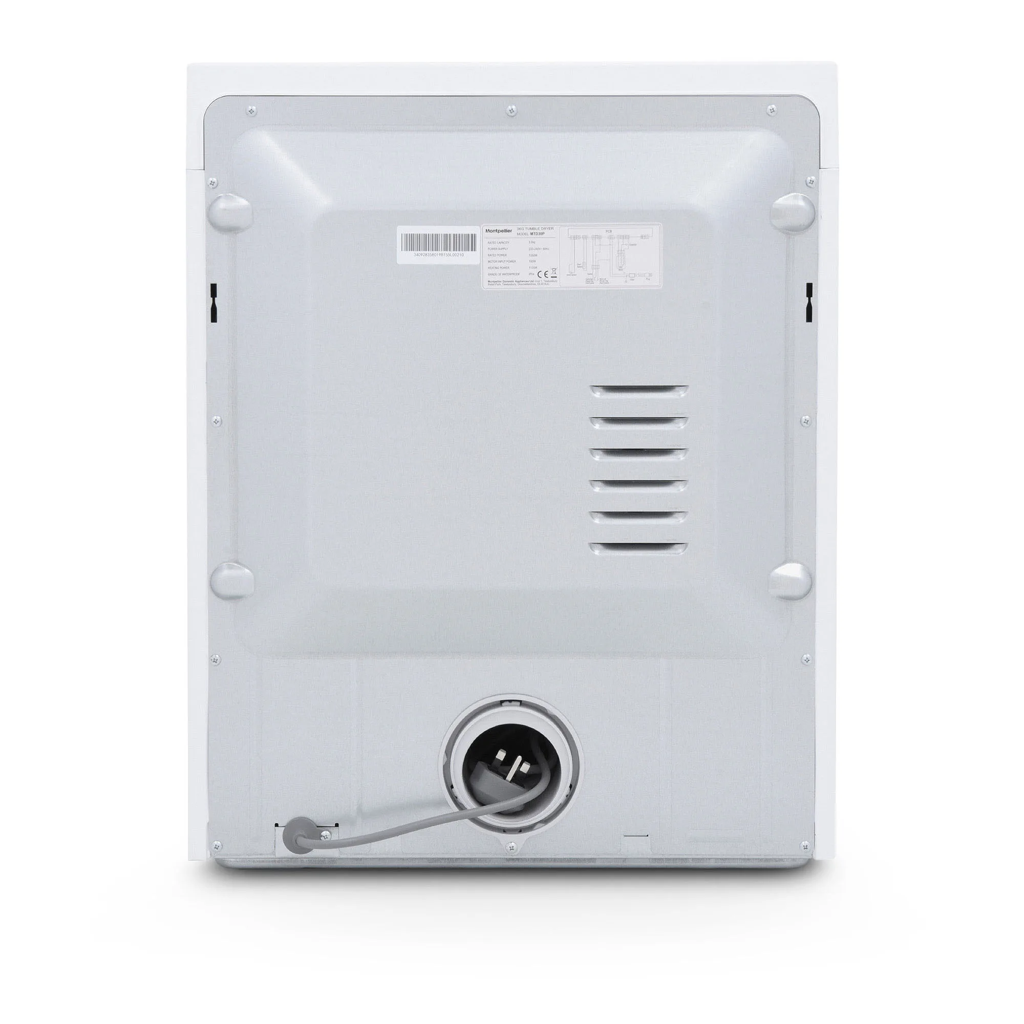 MONTPELLIER MTD30P 3KG Vented compact tumble dryer - Image 5