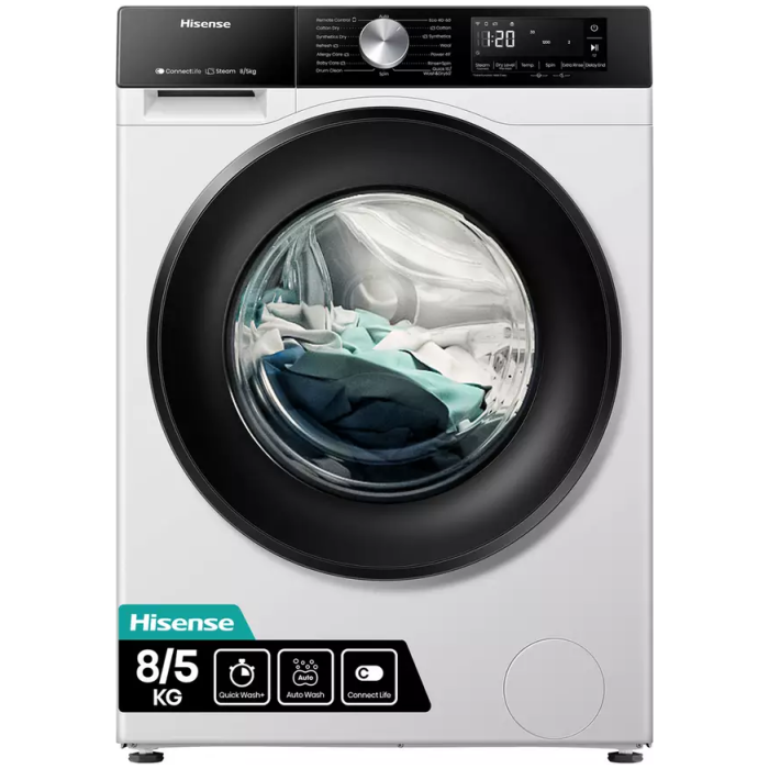 HISENSE WD3S8043BW3 8/5 KG 1400 Spin washer-dryer