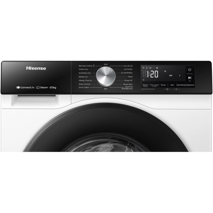 HISENSE WD3S8043BW3 8/5 KG 1400 Spin washer-dryer - Image 4