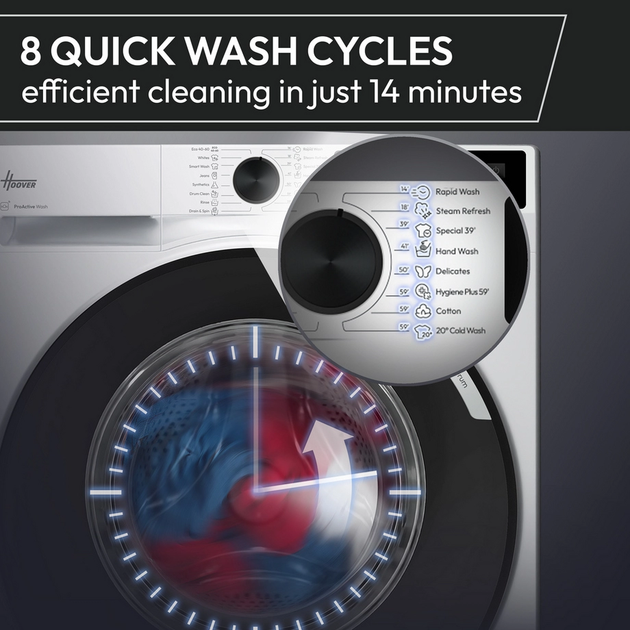 HOOVER HGD4910C 9KG 1400 Spin washing machine - Image 7