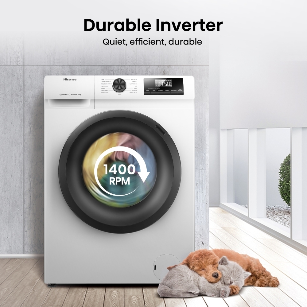 HISENSE WF1Q8041BW 8KG 1400 Spin washing machine - Image 6
