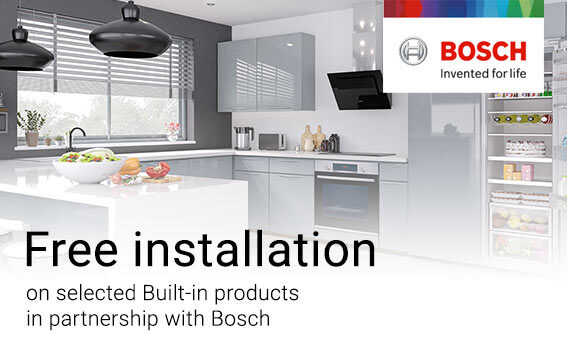 Free installation on Bosch built-in appliances